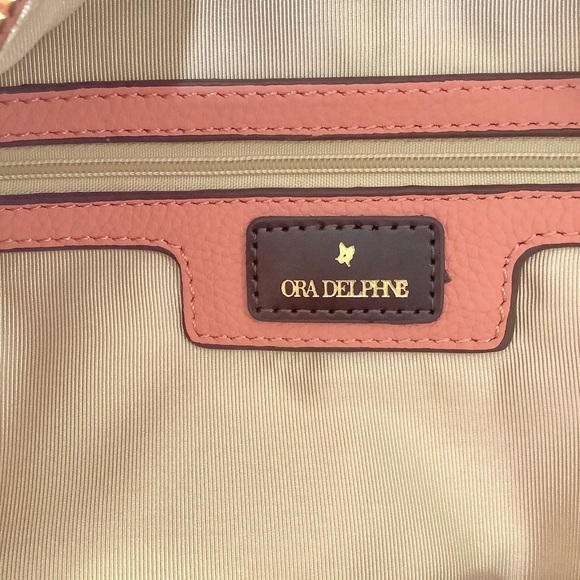 🏷NWT ORA DELPHINE Pink Leather Large Hobo Bag👜 - Picture 9 of 10
